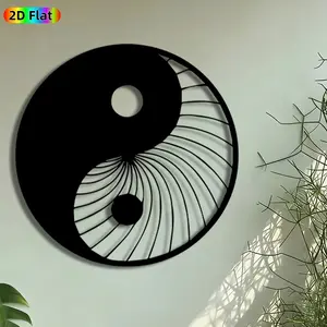 1pc Yin Yang Spiral Metal Wall Art, Ornaments, Decoration, Feng Shui Symbol Statue Mural, Intricate Craftsmanship, Perfect for Chinese New Year, Housewarming, Living Room, Garden Fence Decor, Ideal Gift for Spiritual Wellness Enthusiasts