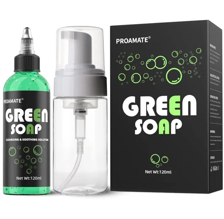 Green Tattoo Soap 4OZ with Foaming Bottle 120ml, Tattoo Soap Tattoo Supplies for Tattoos Piercings, Clean Skin Equipment