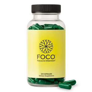 Think FOCO - Focus Supplement for Teens & Adults - Natural Focus in 30 Minutes - Brain Supplements for Memory and Attention - Vegan Vitamin, Gluten Free, Non GMO Vitamins