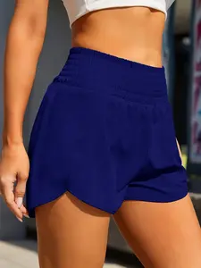 2026 New Women's High-Waisted Quick-Dry Gym Shorts, Anti-See-Through Lining, Casual Fitness Shorts, Elastic Breathable Comfort, Ruched Sports Shorts, Athletic Fitness Shorts