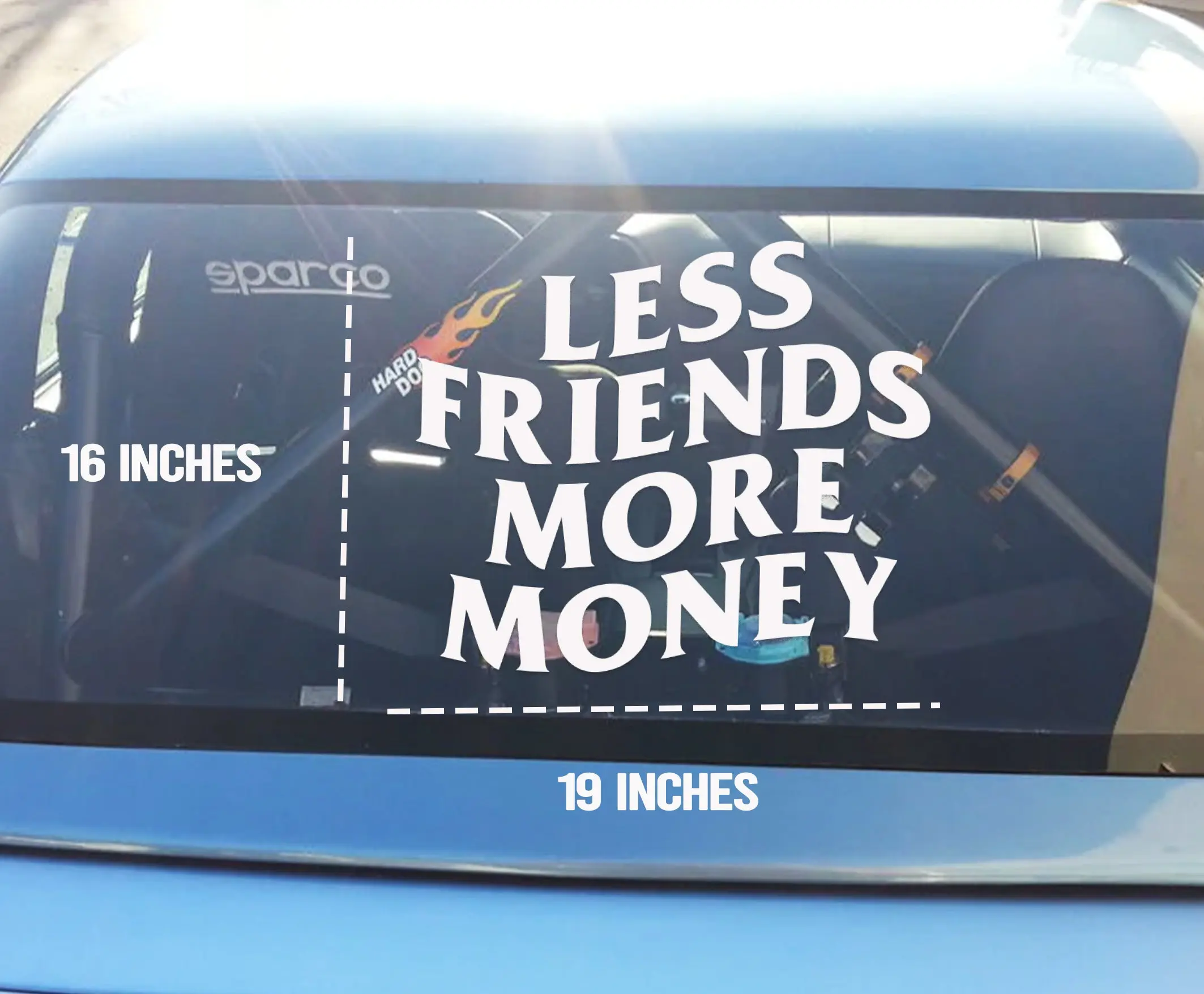 Less Friends More Money Automotive Banner Accessory