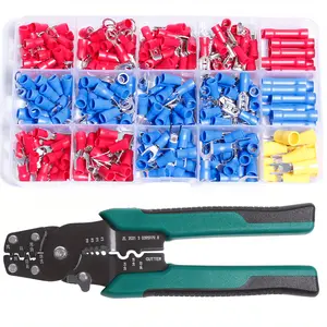 270PCS Spade Crimp  Connector Spade Fork Ring Insulated Wire Crimp Connectors