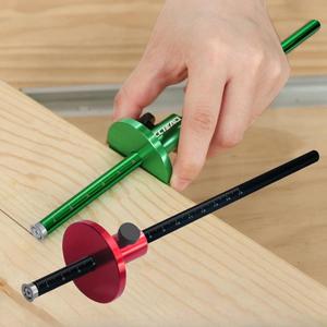 woodworking marking gauge, wood marking tools with graduated inch & mm scale, parallel line drawing mortise measuring tool for carpenter