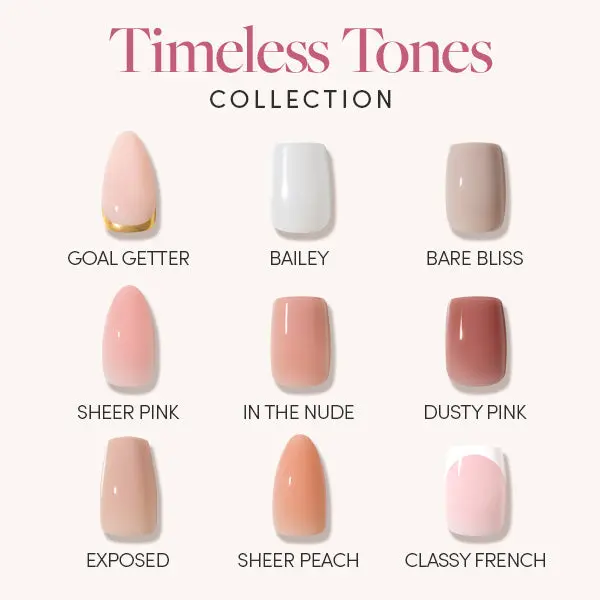 Glamnetic Timeless Tones Press On Nail Collection