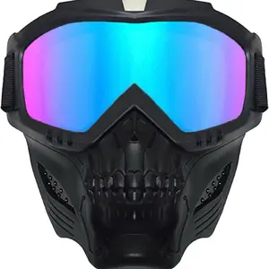 Stylish Glasses For Bicycling - Fog Proof And Warm, Adjustable Cool Skull Retro Riding Motorcycle Goggles