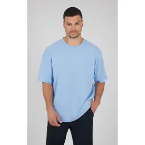 Mens Acid Wash Oversized Boxy Crew Neck Tee