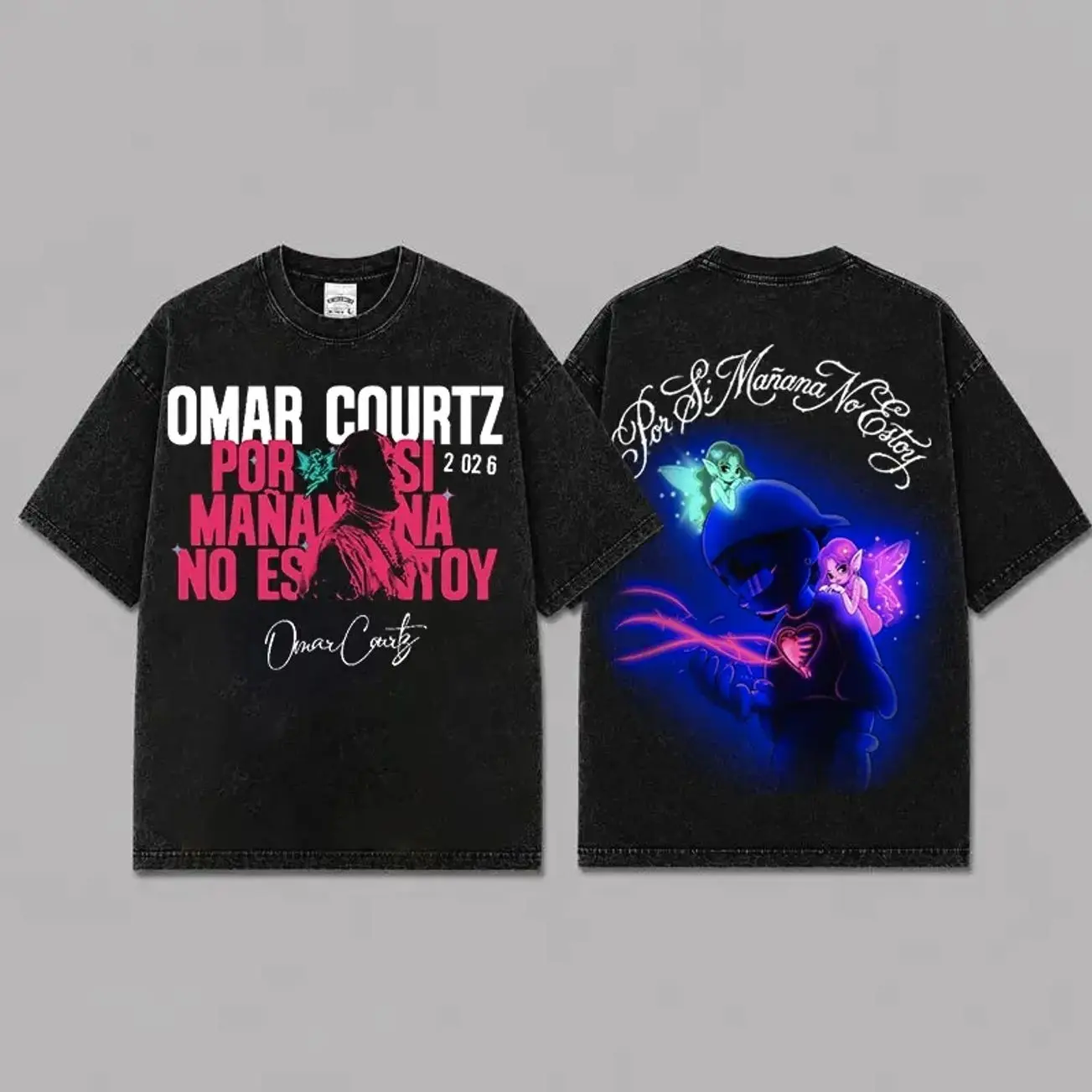 Omar Courtz Por Si Mañana No Estoy Tour 2026 Acid Wash T-Shirt, El Ousi Tee, Por Si Mañana No Estoy Tee, Ousi Fan Gift Shirt AAF