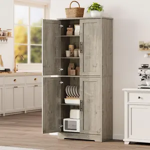 Garvee Gabinete de Cocina de 70 cm de Alto gabinete de Almacenamiento no Empotrado con 4 Puerta y Estante Ajustable