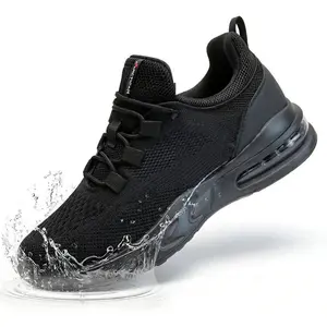 Non-Slip Work Shoes SRC Oil Resistant Breathable Mesh Comfort Chef Footwear Men's & Women's Versions Black Nurse Shoes Lightweight Girl Closed with Laces Anti Slip Waterproof