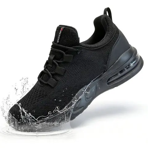 Non-Slip Work Shoes SRC Oil Resistant Breathable Mesh Comfort Chef Footwear Men's & Women's Versions Black Nurse Shoes Lightweight Girl Closed with Laces Anti Slip Waterproof