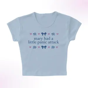 Poor Little Mary Micro Rib Baby Tee Poor Little Mary Micro Rib Baby Tee