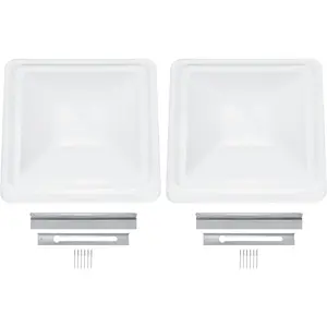 KQQIO 14" Roof Vent Cover Compatible with Ventline Previous to 2008 & Elixir Vents starting 1994 Replacement RV Vent Lid Roof Part Kit White 14" X 14" - 2Pcs