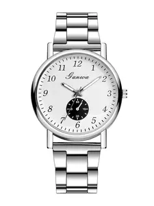 Men's Modern Quartz Watch, Stainless Steel Case, Analog Face, Business Casual Style, Includes Gift Box, All Seasons Wear