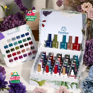 Beetles Winter Gel Polish Set - Winter Fantasy Collection, 35PCS HEMA-Free Soak Off UV LED Gel Nail Kit, Berry Red Caramel Colors with Base Top Coat & Cuticle Oil Christmas Gift