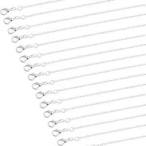 36 Pack Necklace Chain Bulk,  Plated Necklace Chains for  Making, 1.2 mm (20 Inches)