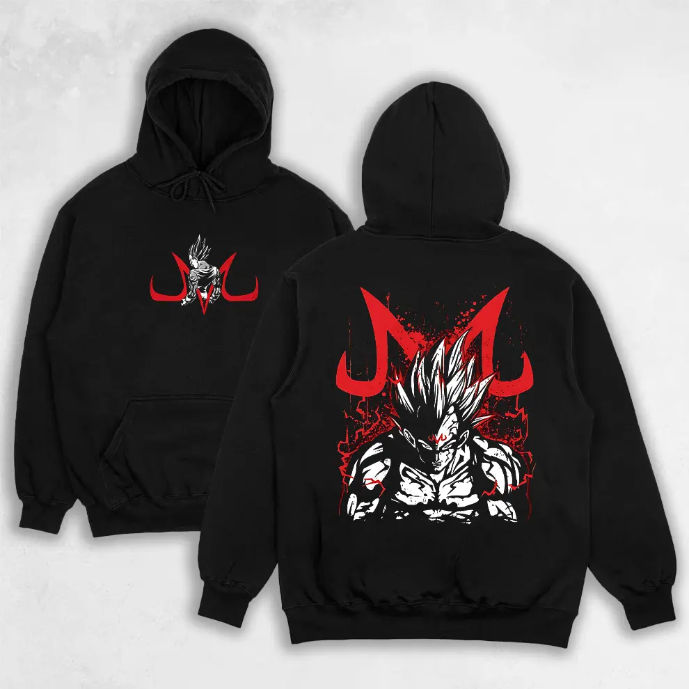 Retro Vintage Vegeta Super Saiyan God Tee, Hoodie features a design inspired by Dragon Ball Super anime, Anime Manga, Gift For Anime Fan, Sweatshirt Manga Crewneck Hoodie Menswear