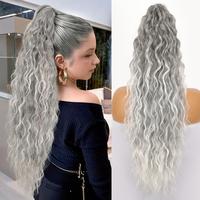 Sliver Mix Gray Drawstring Ponytail