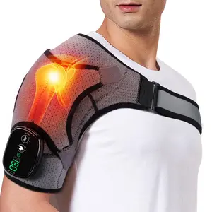 Cordless Heated Shoulder Wrap, Electric Shoulder Massager with 3 Vibration and Heat Settings for Men and Women, Adjustable Design for Pain Relief and Comfort AFDEAL