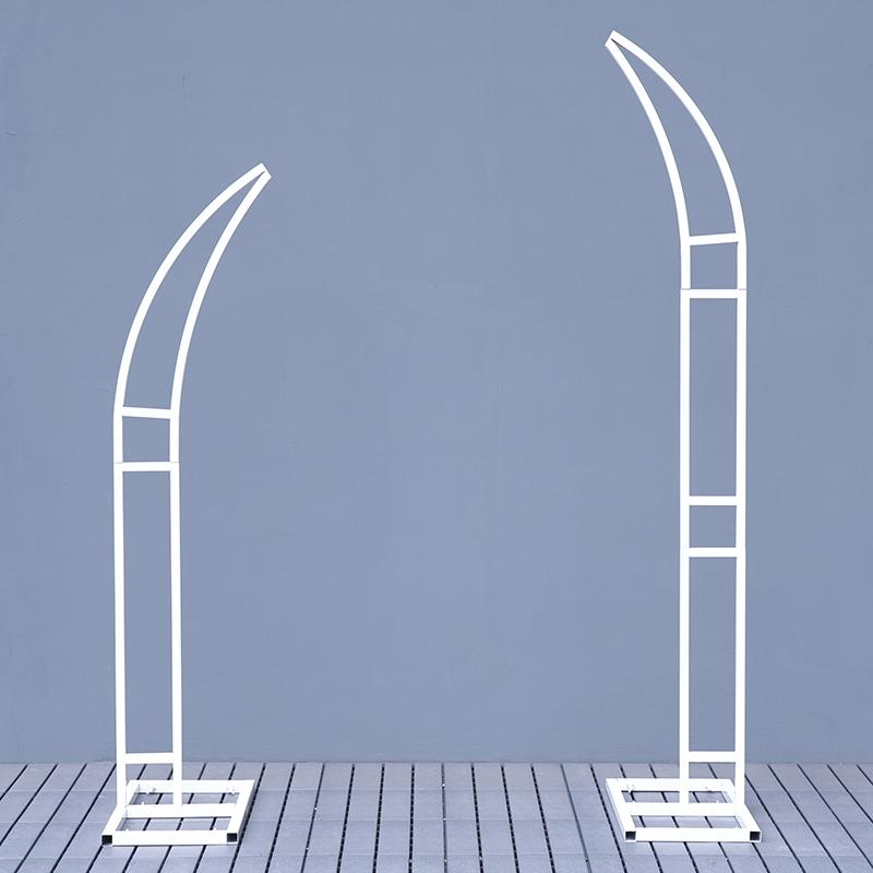 S-A7152 Wrought Iron Arch Flower Door Shelf Outdoor Wedding Backdrop Decor Floral Frame