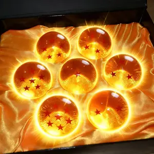 DBZ seven-star crystal ball set-seven 4.3cm transparent ball gift boxes, suitable for home decoration collection & ideal for Valentine's Day, Christmas and holiday party gifts-multi-functional.
