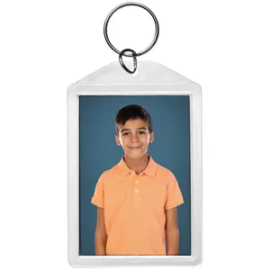 Snapins 2" x 2.875" Clear Acrylic Photo Keychains - Pack of 25