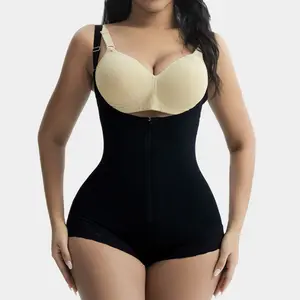 GQF Zipper Open Bust Bodysuit 7200-[confidence-boosting belly-control bodysuit and shapewear comfort shaping sculpting faja Womenswear Underwear]