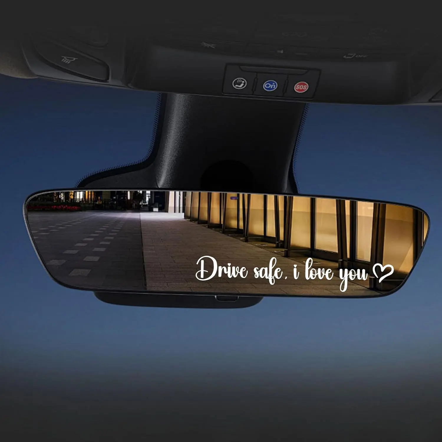 3 count  Stickers Drive Safe I Love You,I Love You Drive Safe Mirror Sticker Self-Adhesive ,   Decor for Women