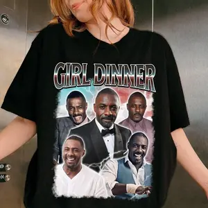 Girl Dinner Idris Elba Homage Shirt, Idris Elba Fan Tees, Idris Elba Retro 90s Sweater, The Wire Idris Elba Nelson Mandela Gift Gift for Men and Women