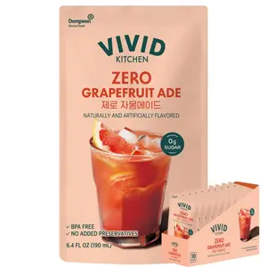 [Dongwon] Vivid Kitchen Zero Sugar Grapefruit Ade (10 Pouch ) No Artificial Preservatives or Corn Syrup
