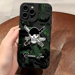 Anime Z-Zoro Adventure King Phone Case Suitable for iPhone 17 Air 16 15 14 13 12 11 Pro Max Plus   Anti Fall Soft TPU Back Cover,  Anime Phone Case, Luf Z-Zoro Design, Anime Fans, Daily Phone Use