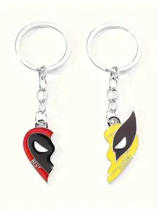 Superhero Mask Design Keychain, Fashionable Alloy Keychain for Men & Women, Trendy All-match & Exquisite Keychain for Birthday Gift