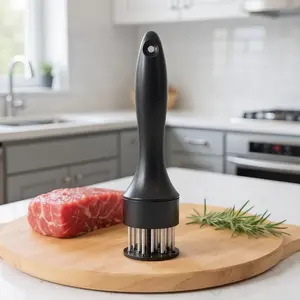 16-Needle Stainless Steel Meat Tenderizer Tool – Sharp, Durable Blades for Beef, Chicken, Pork & Fish, Ergonomic Non-Slip Handle for Juicy, Tender Meals