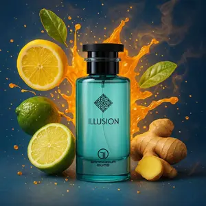 ILLUSION 3.4 Brand New Imagination Cologne for Men 100ml EDP Citrus Bergamot Orange Top Notes with Warm Spices & Earthy Woods Base Notes Regular Edition