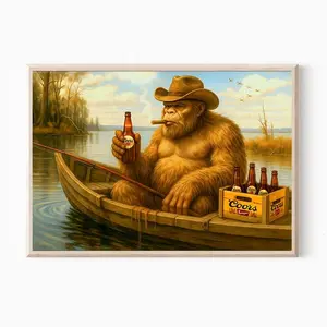 [Sale off up to 65%][Free Ship][No Frame] Sasquatch with Coors Banquet Poster
