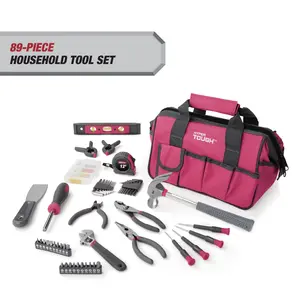 Hyper Tough 89-Piece Pink Household Tool Set