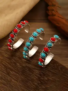 Boho Vintage Turquoise Open Bracelet, Fashionable Versatile Jewelry, Perfect for Vacation Daily Wear, Great Gift for Friends