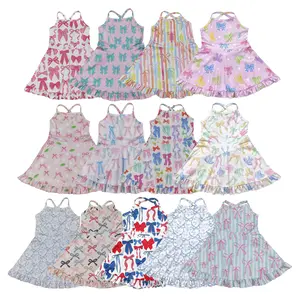 Athletic Sports Girls Dress,4th of July Clothes Cute Kids Clothes