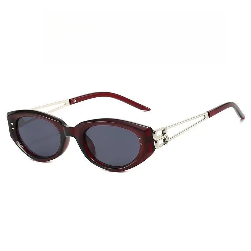 Retro 90s Cat-Eye Sunglasses for Women, Lightweight TR+Metal Frame Fashion Glasses with UV400 Protection for Oval Face Shapes, Beach & Photoshoots, Stylish Sunglasses, 90S Vintage, Beach/Festivals, Casual, Trendy 90S