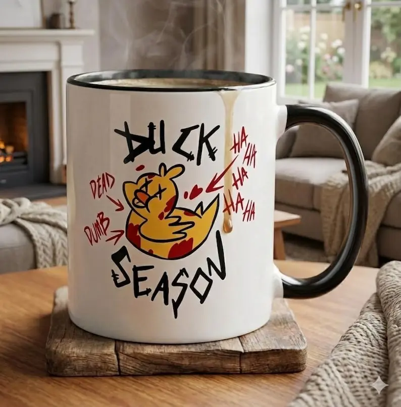 Duck Season Hazbin Hotel Mug, Lucifer Mugs, Colorful Mugs 11oz