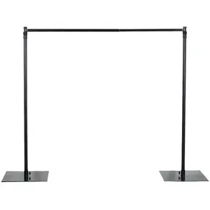 10ft Metal DIY Adjustable Heavy Duty Backdrop Stand Kit, Steel Base