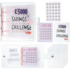 5000 Pounds Savings Challenges Book,  Saving Binder with 25 Pages  Budget Envelope  Envelopes for Budgeting Financial Planner Office Business,