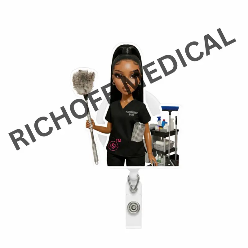 Rich Off Medical | Housekeeper Barb Med Barb Badge Reel