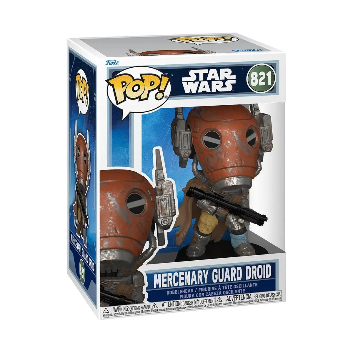 Star Wars: The Mandalorian and Grogu Mercenary Guard Droid Funko Pop! Vinyl Figure #821 Star Wars: The Mandalorian and Grogu Mercenary Guard Droid Funko Pop! Vinyl Figure #821