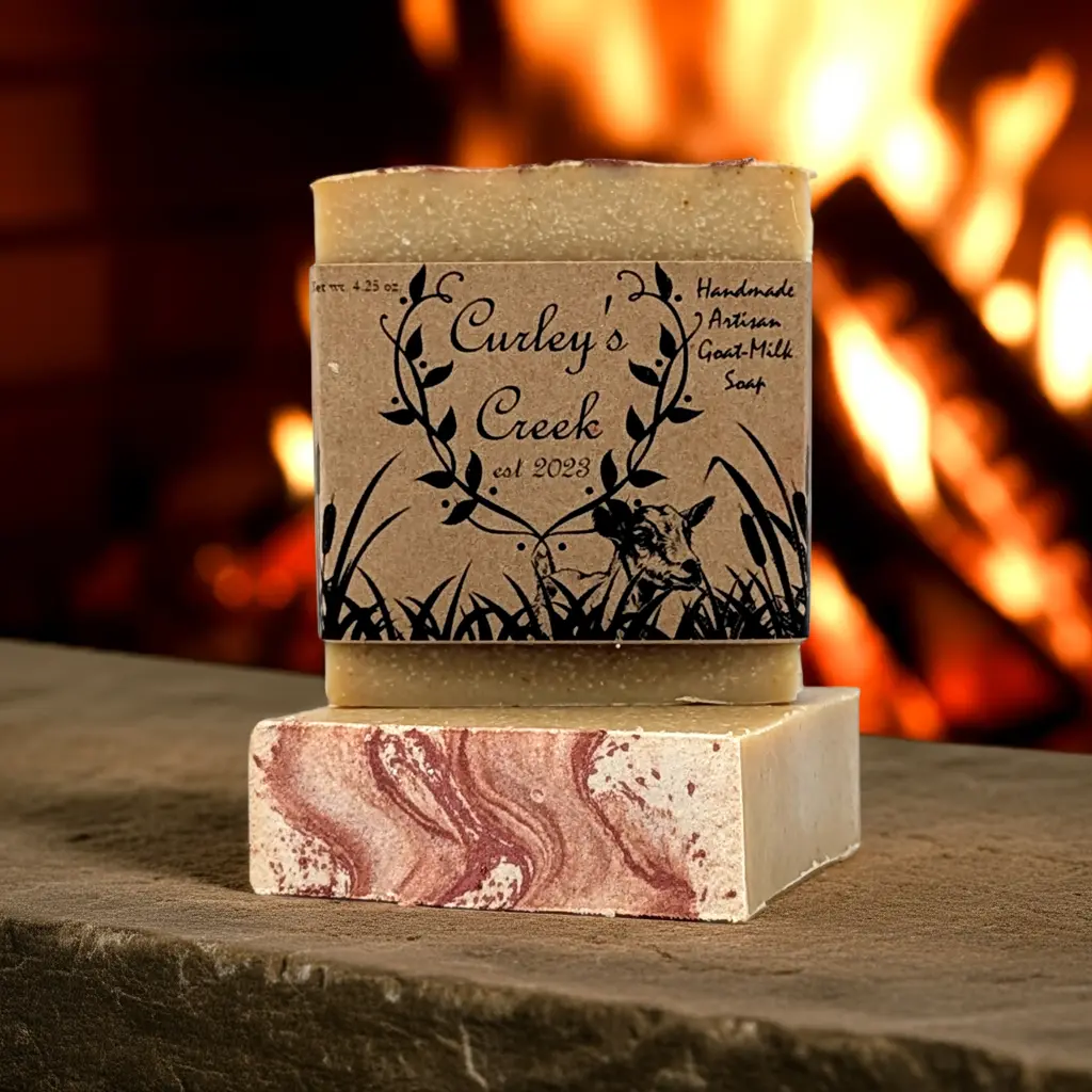 Goat Milk Soap | Cabin Fever | Handmade Natural Skincare | Smoky Woods & Amber | Curley’s Creek®