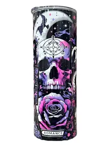 Romance The Lovers Skull - 20oz oz 20 oz. 20oz. - Skinny Straight Sublimation Tumbler - Amy's Tumbler Junkies - Your Favorite Tumbler Shop!