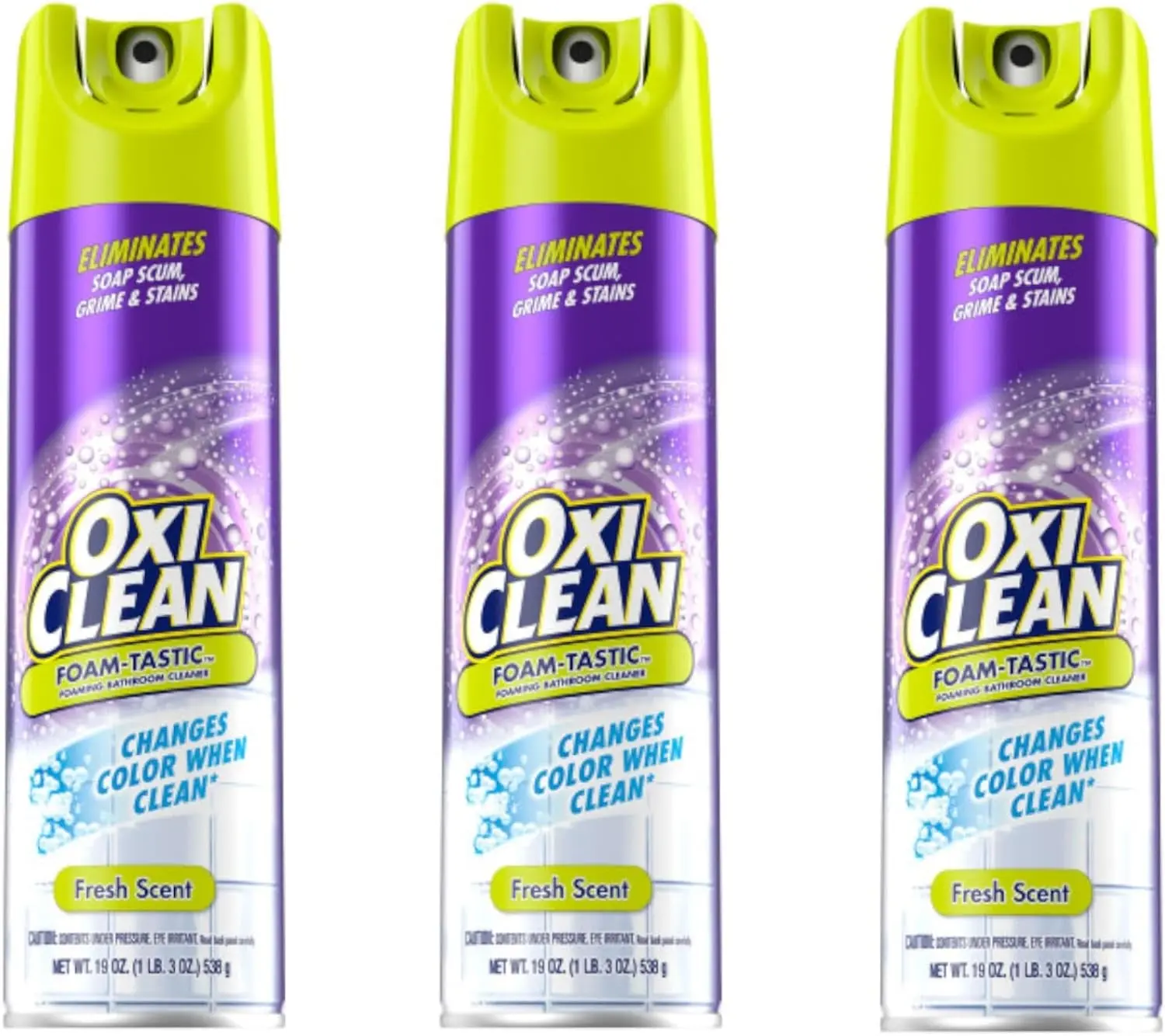 Kaboom 57037-35270 19 Oz Foam-Tastic Bathroom Cleaner with Oxi Clean (3 Pack)