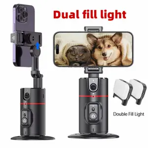 With light Smart AI Face Recognition 360° Mobile Phone Cloud Platform TikTok Live Selfie Panoramic Follow-Up Anti- Shake Camera Mount Tripod Automatic