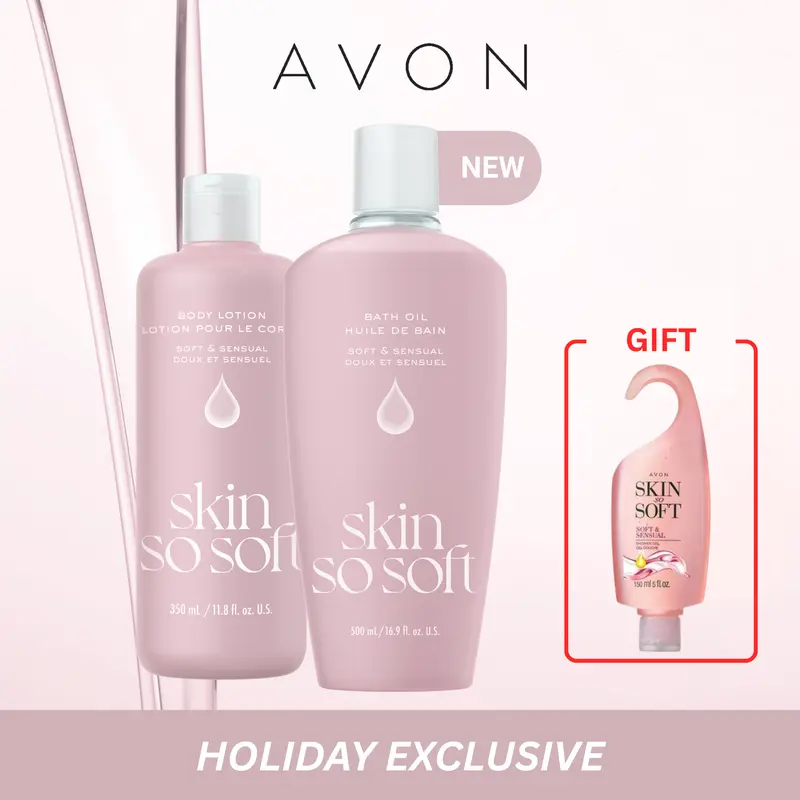 The Silky Skin Set (Skin So Soft Soft & Sensual Bath Oil + Body Lotion)