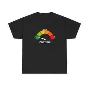 Low Cortisol Level 100% Cotton Gauge  |   Hormone Meter T-Shirt good   clothes men fashion graphic tee