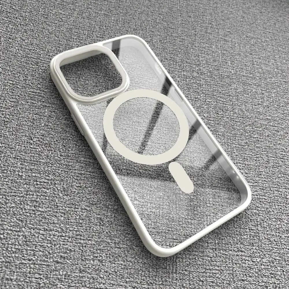 Ultra-transparent case with built-in magnets and round soft shell for iPhone 17 Pro Max Air X XS 11 12 13 14 15 16 Pro Max Plus, a great gift for family, partner, and friends. Black White Gray Pink Blue